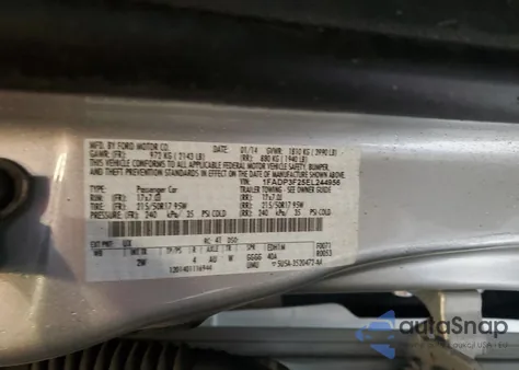 2014 Ford Focus Se from USA, damaged, VIN 1FADP3F25EL244956